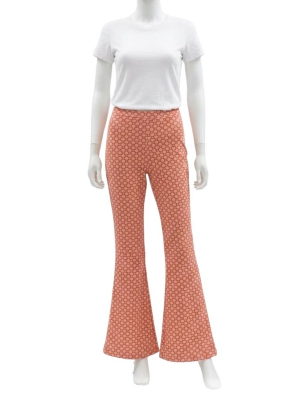 Wild Fable Retro High Waist Rise Flare Pants Bell Bottom Floral Yoga Leggings